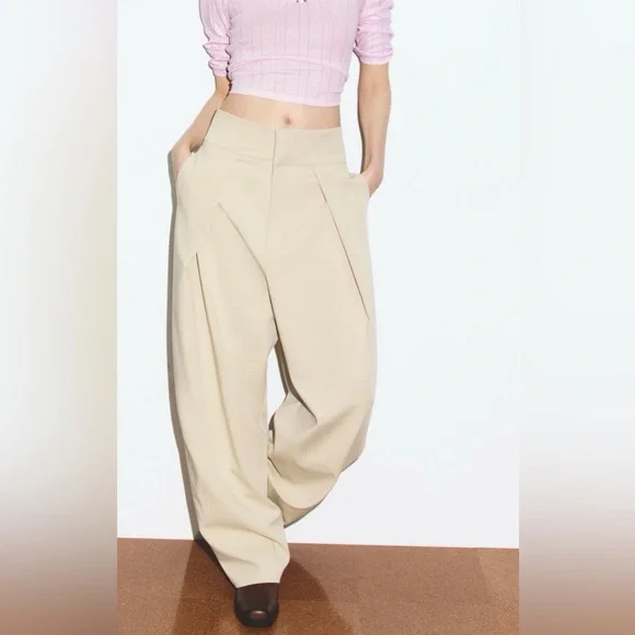 Zara Classic Cream Women's Trousers - Picture 5 of 5